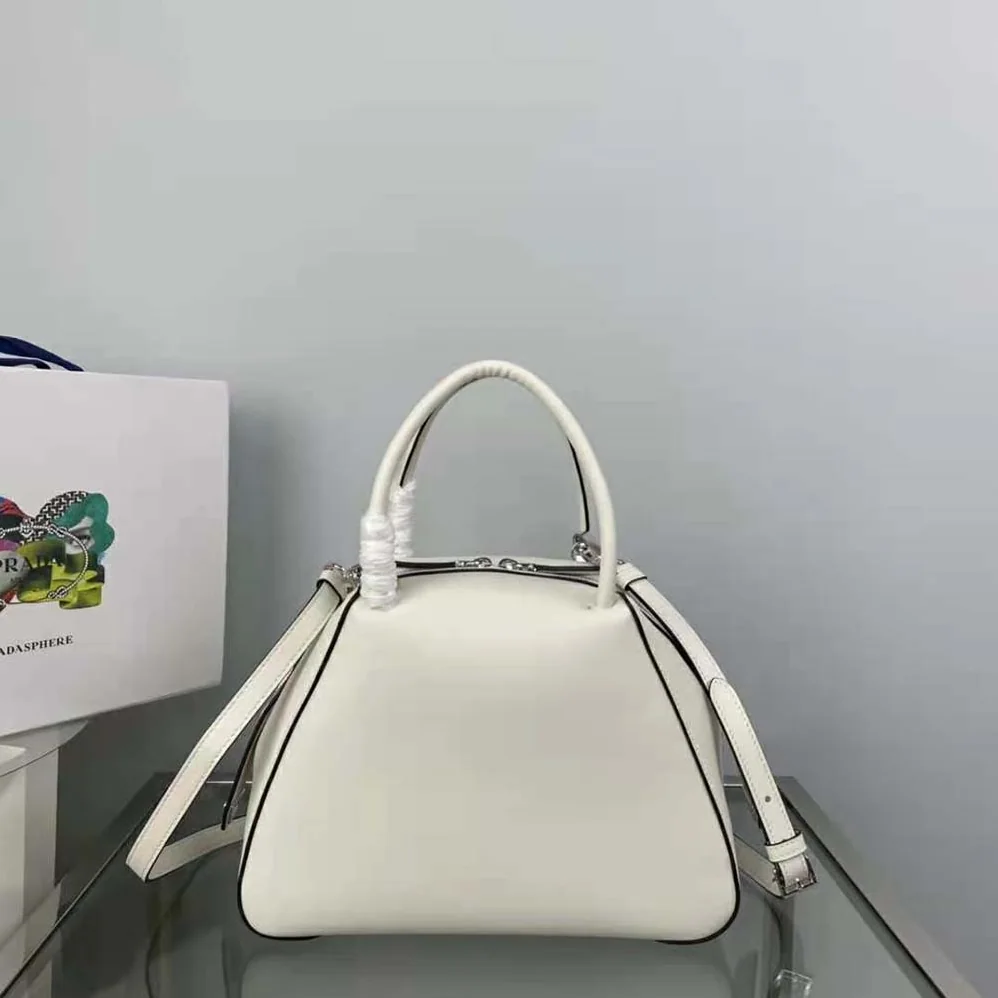 Prada Small Leather Prada Supernova Handbag for Women in White Prada Small Leather Prada Supernova Handbag for Women in White