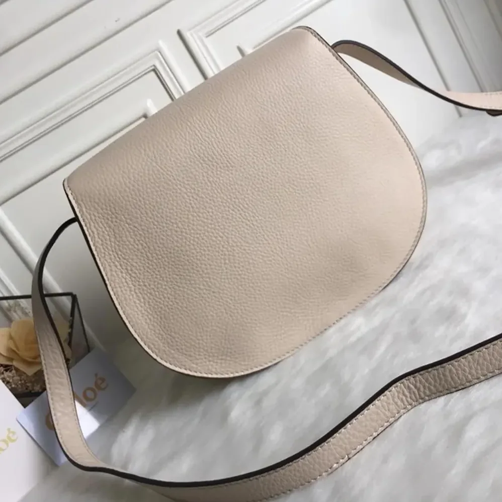 Chloe Marcie Small Saddle Bag for Women in Sandy