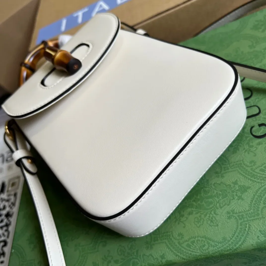 Gucci Bamboo Mini Handbag White