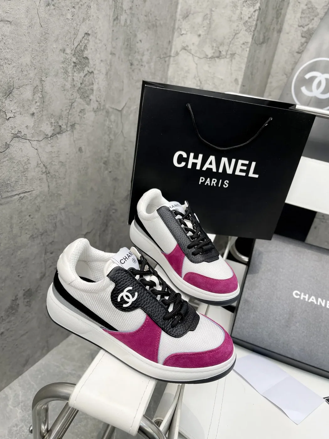Chanel Sneakers White/Rosy , Shoes