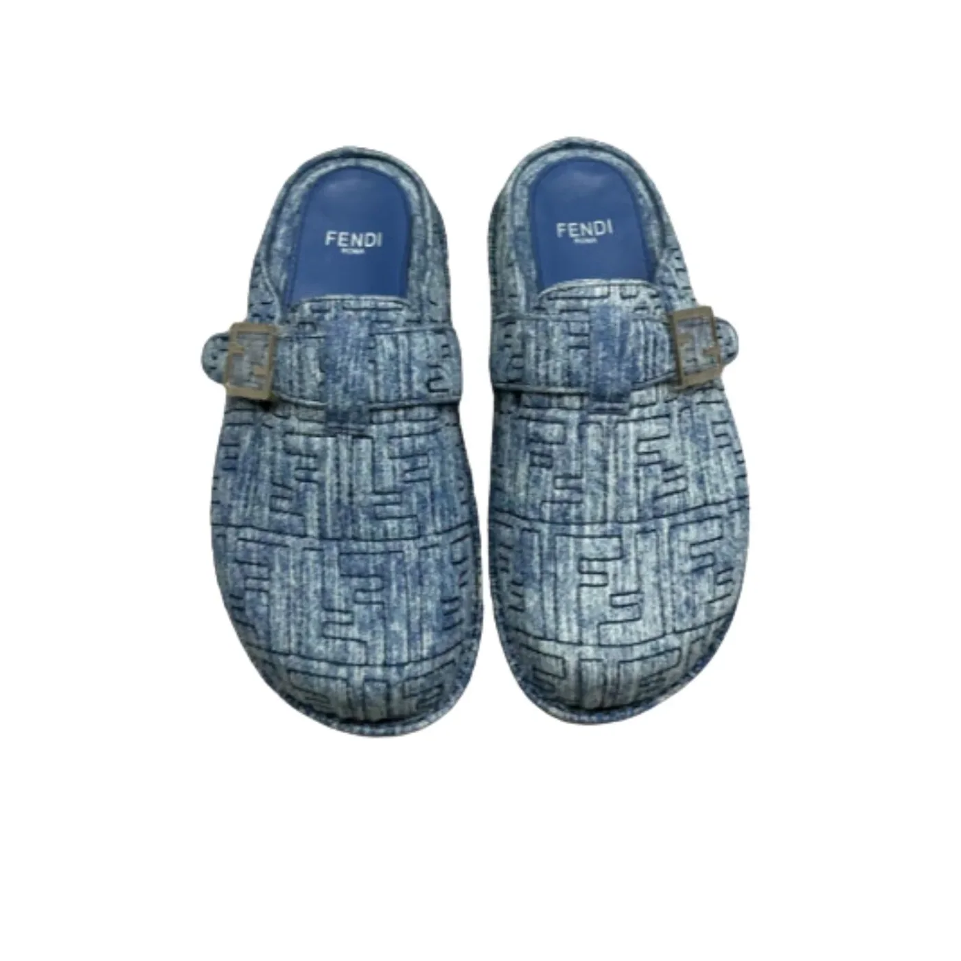 Fendi Feel Mules Blue