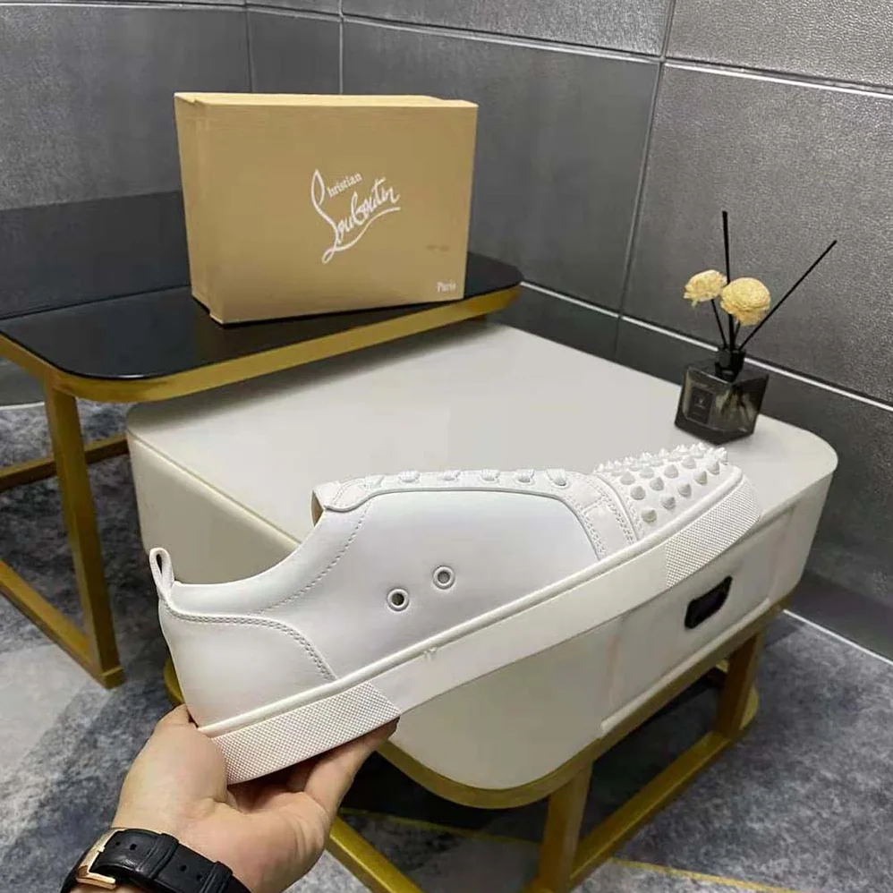 Christian Louboutin Louis Junior Spikes for Men in White