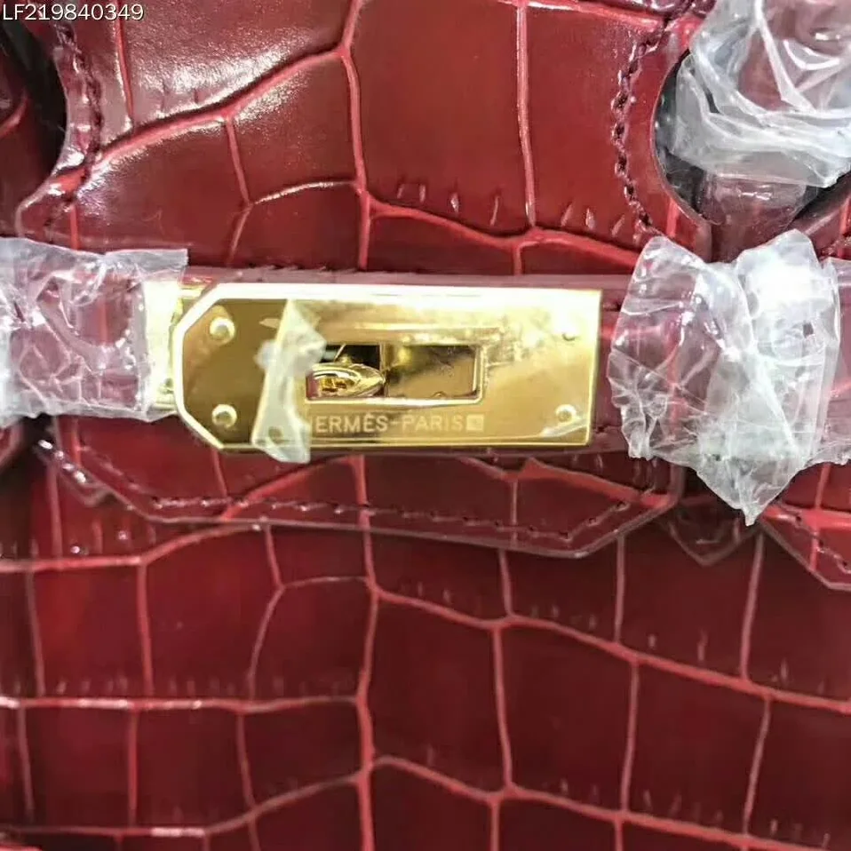 Hermes Birkin 30 Bag in Alligator Leather with Gold Hardware in Maroon Hermes Birkin 30 Bag in Alligator Leather with Gold Hardware in Maroon
