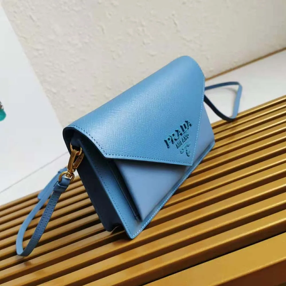 Prada Ladies Saffiano Leather Mini Bag in Blue Prada Ladies Saffiano Leather Mini Bag in Blue