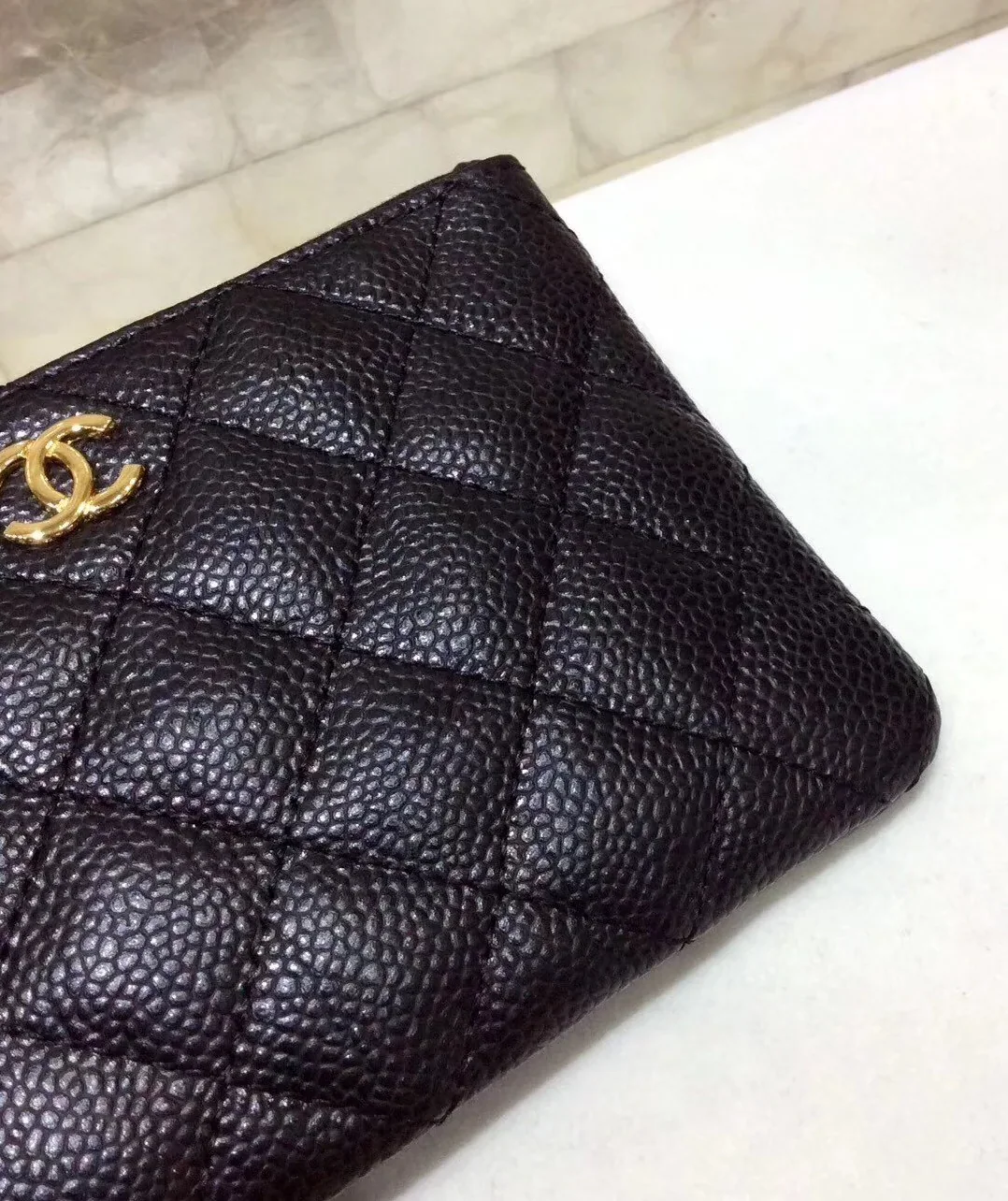 Chanel CO-CO Classic Mini Pouch Wallet in Gold Toned Hardware Black Chanel CO-CO Classic Mini Pouch Wallet in Gold Toned Hardware Black