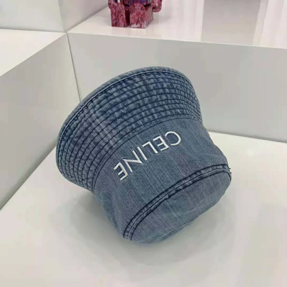 Celine Bucket Hat in Denim for Women in Blue