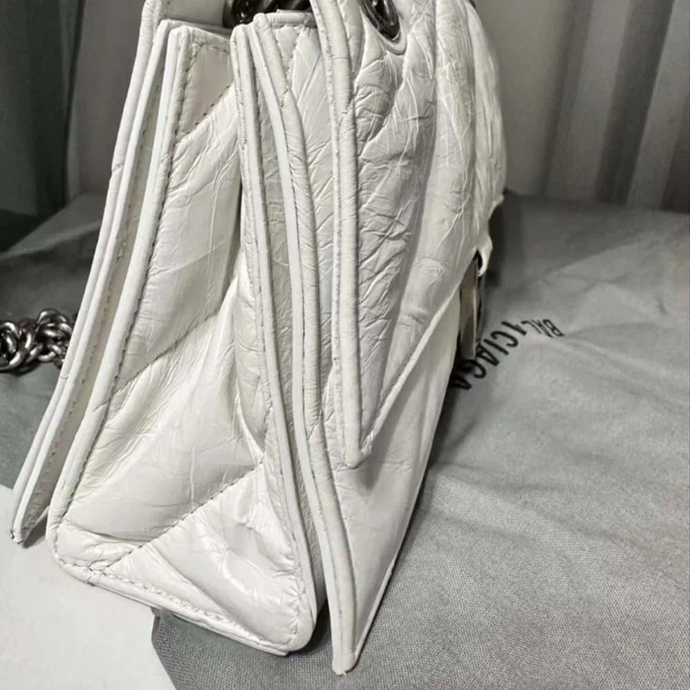 Balenciaga Crush XS Chain Bag Quilted in Optic White for Women Balenciaga Crush XS Chain Bag Quilted in Optic White for Women