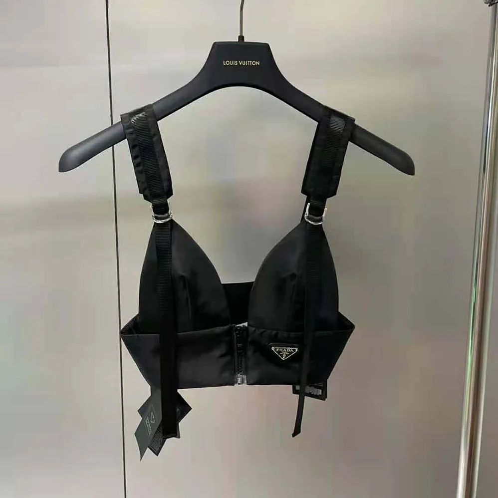 Prada Re-Nylon Gabardine Top for Women in Black