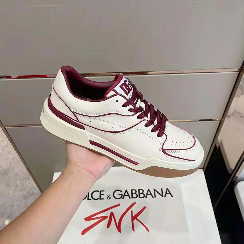 Dolce Gabbana D&G Calfskin Nappa New Roma Sneakers for Unisex in Red Dolce Gabbana D&G Calfskin Nappa New Roma Sneakers for Unisex in Red