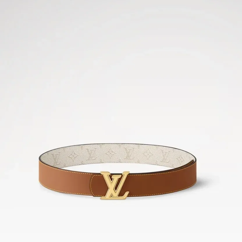 Louis Vuitton LV Dimension Reversible Belt Beige