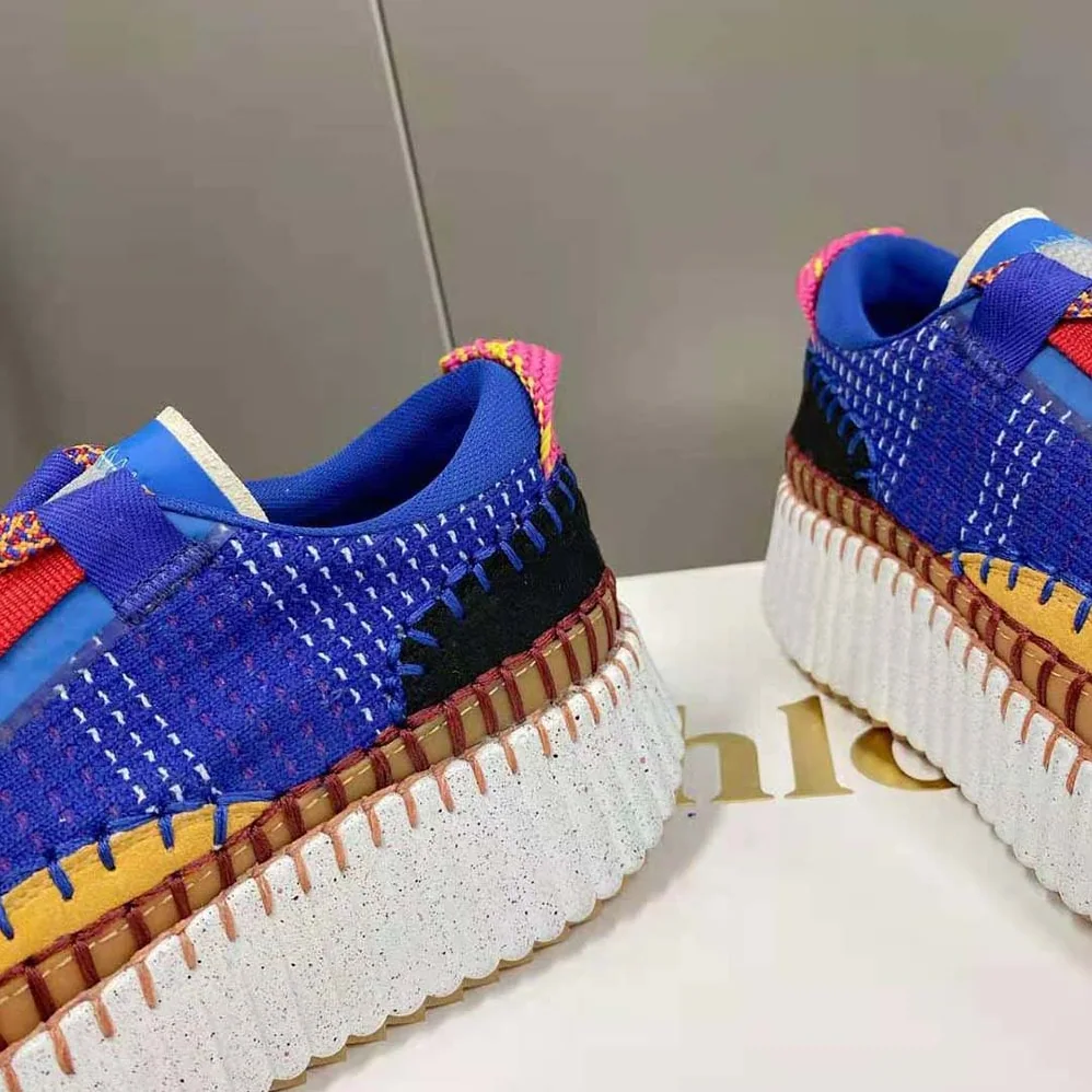 Chloe Nama Sneaker in Recycled Mesh for Women in Blue