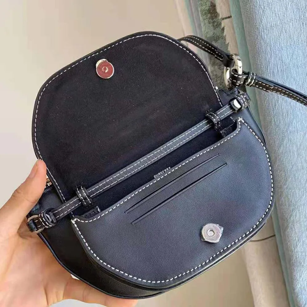 Burberry Mini Leather Double Olympia Bag for Women in Black Burberry Mini Leather Double Olympia Bag for Women in Black