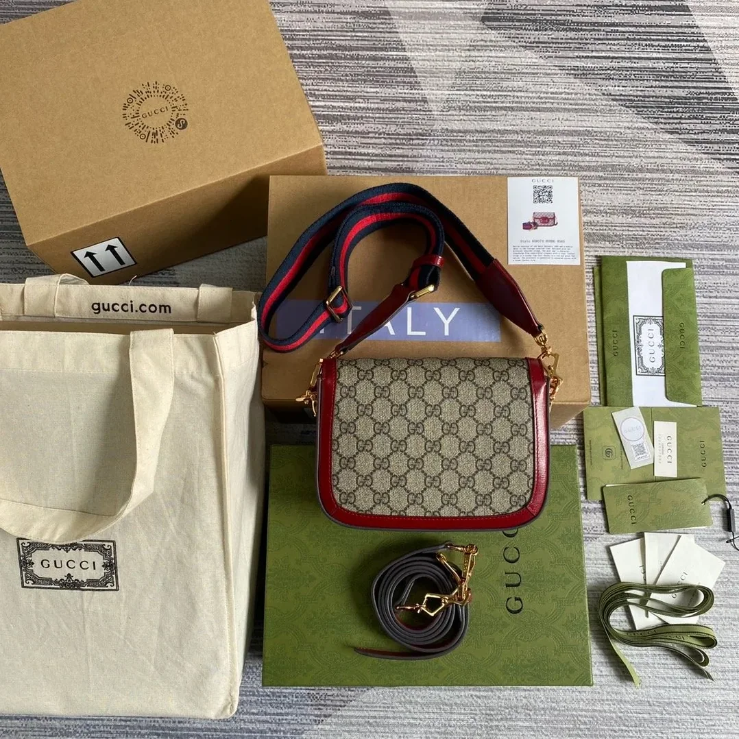 Gucci Horsebit 1955 GG Mini Bag Red Gucci Horsebit 1955 GG Mini Bag Red