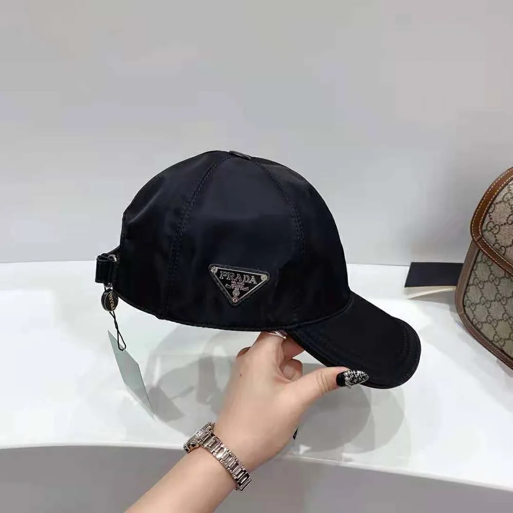 Prada Re-Nylon Baseball Cap for Women in Black