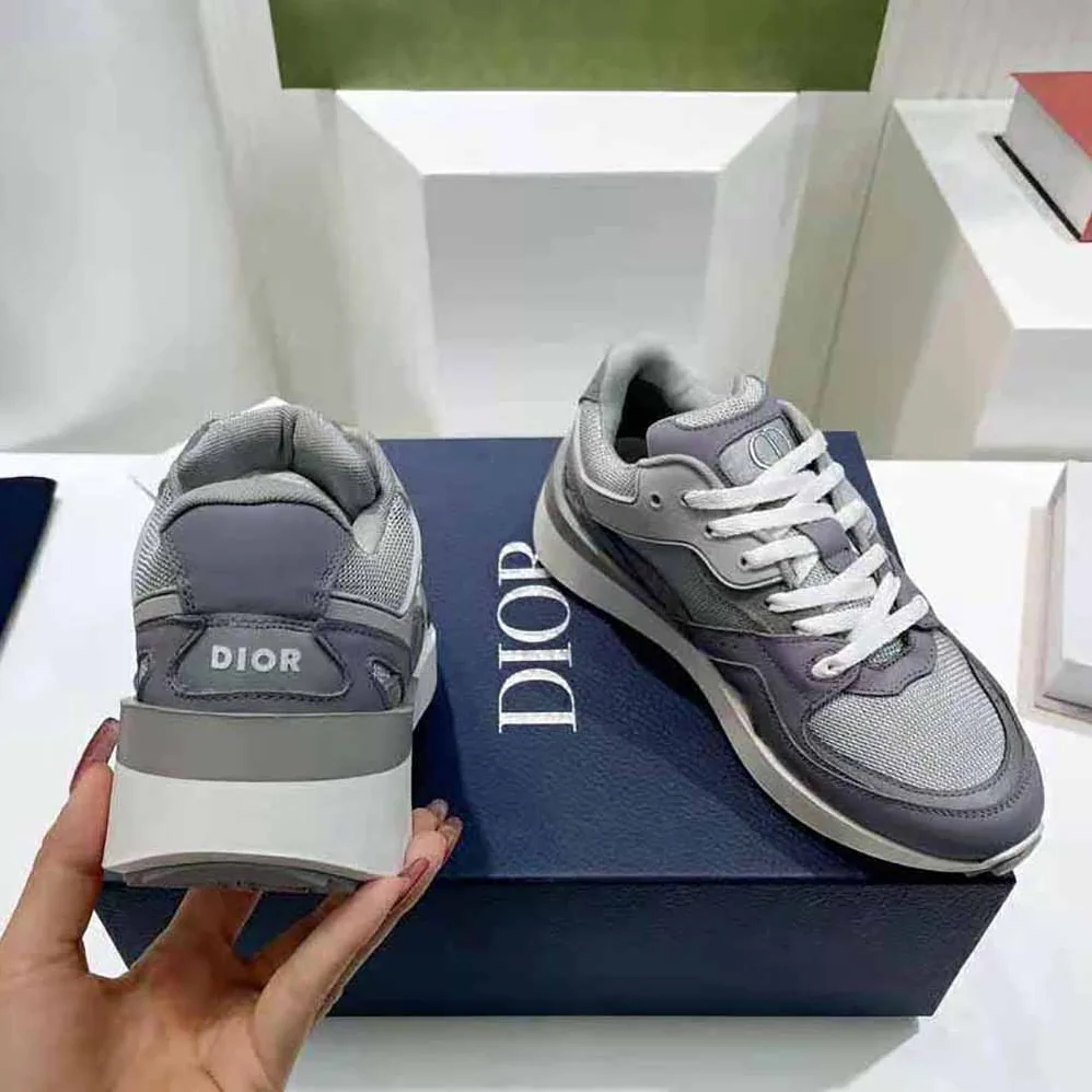 Dior B29 Sneaker Gray Technical Mesh Suede and Smooth Calfskin for Men