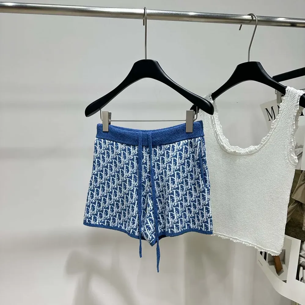 Dior Dioriviera Shorts Blue Spongy Dior Oblique Cotton for Women in Blend Jacquard Dior Dioriviera Shorts Blue Spongy Dior Oblique Cotton for Women in Blend Jacquard