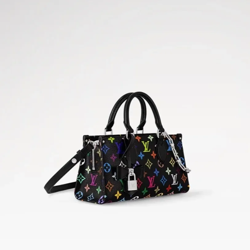 Louis Vuitton LV x TM OnTheGo East West Chain Tote Bag in Multicolore Black Louis Vuitton LV x TM OnTheGo East West Chain Tote Bag in Multicolore Black