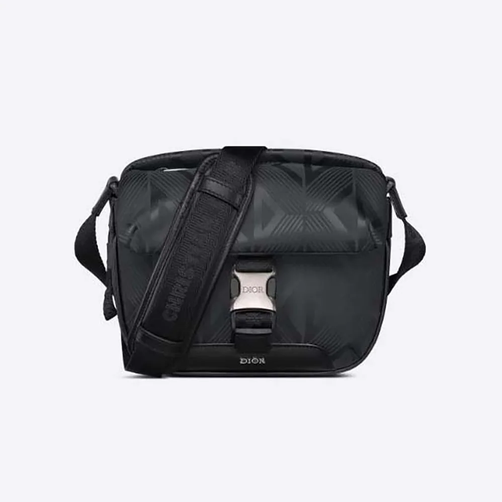 Dior Explorer Pouch with Strap Black CD Diamond Mirage Ski Capsule Nylon for Men