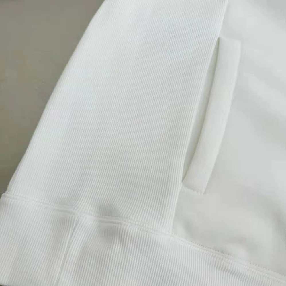 Dior Relaxed-fit Hooded Sweatshirt White Cotton Fleece for Men