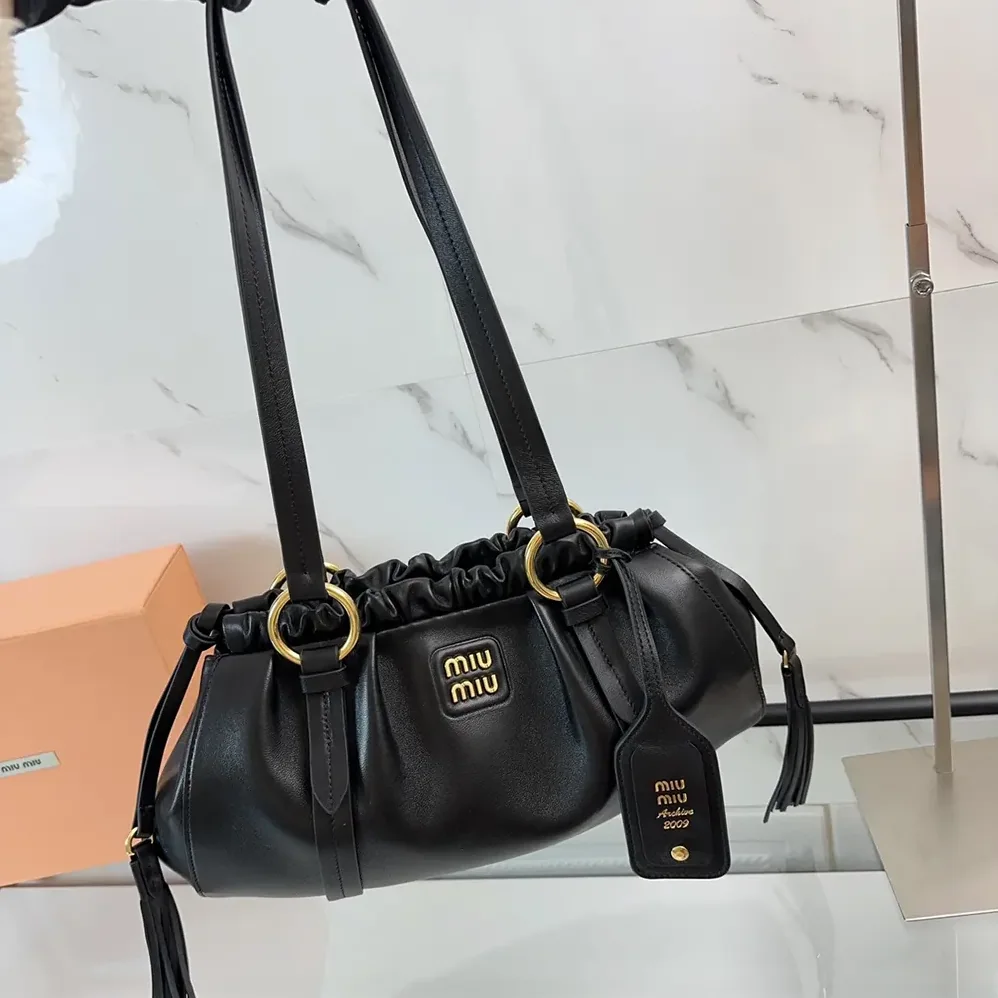 Miu Miu Joie Nappa Leather Bag for Women in Black