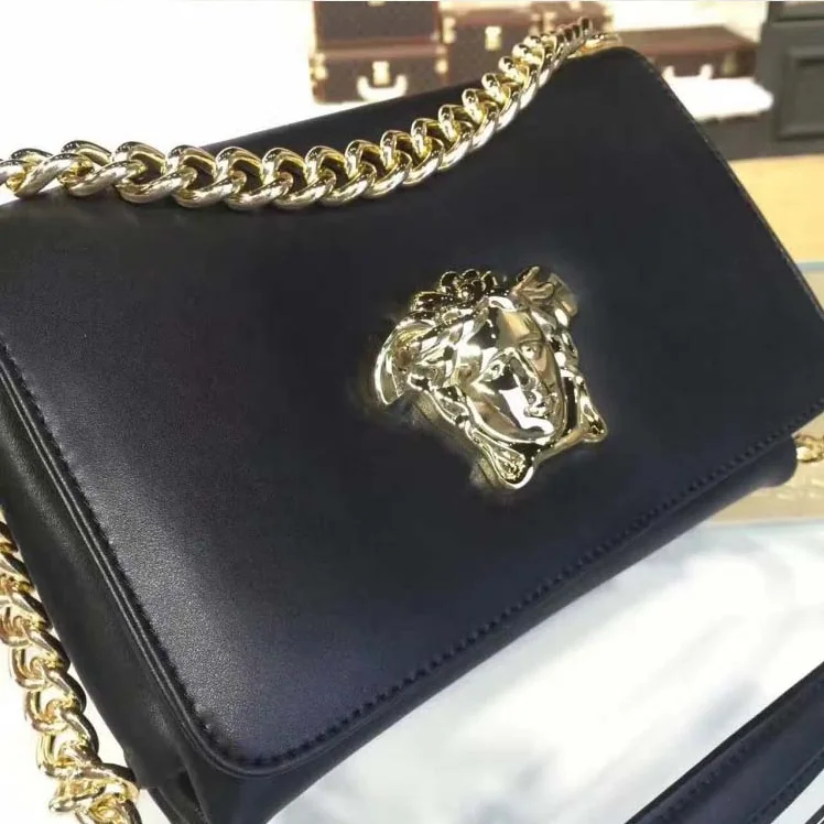 Versace Palazzo Cross-Body Bag in Nappa Leather in Black
