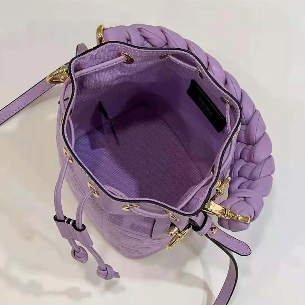 Fendi Mon Tresor Purple FF Canvas Mini for Women in bag