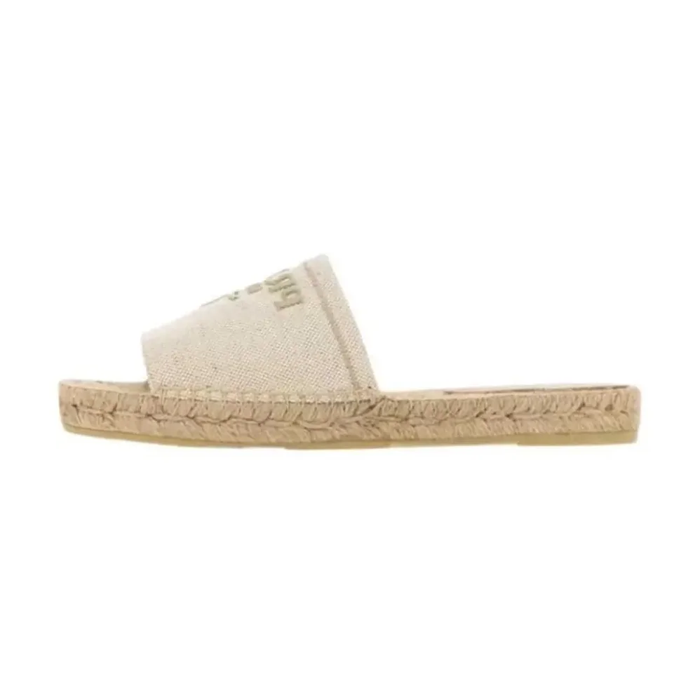 Prada Crochet Espadrilles with Embroidered Logo for Women Prada Crochet Espadrilles with Embroidered Logo for Women