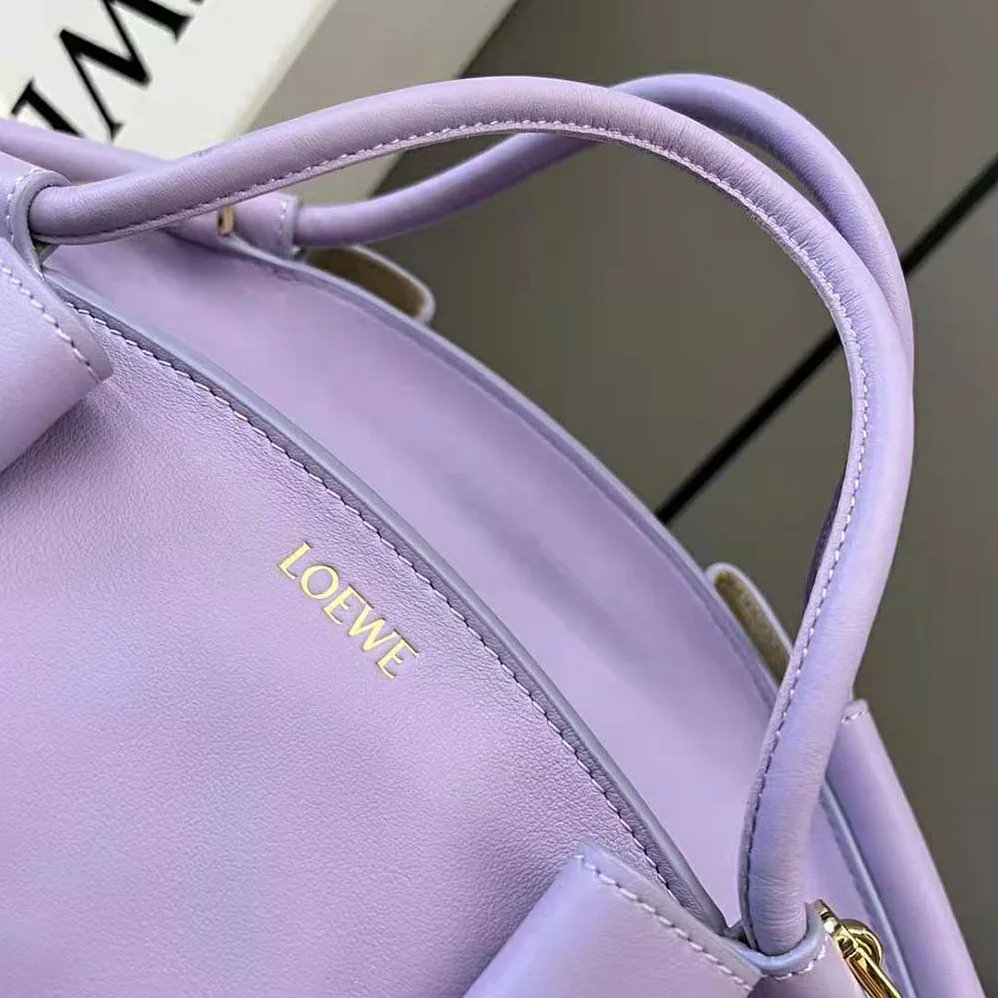 Loewe Small Paseo Bag in Shiny Nappa Calfskin for Women in Purple Loewe Small Paseo Bag in Shiny Nappa Calfskin for Women in Purple