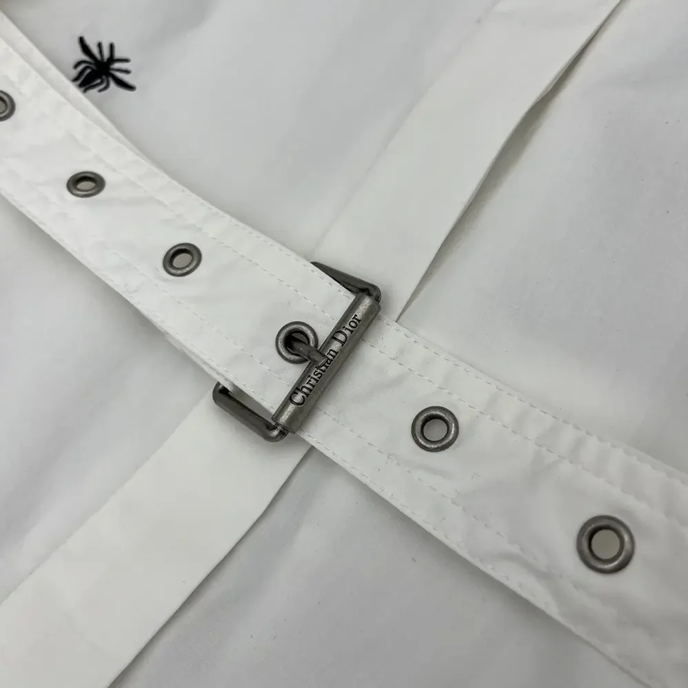 Dior Shirtdress White Lightweight Cotton and Silk Poplin for Women