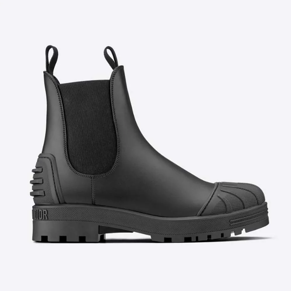 Dior Dioriron Ankle Boot Black Rubber and Calfskin for Women Dior Dioriron Ankle Boot Black Rubber and Calfskin for Women