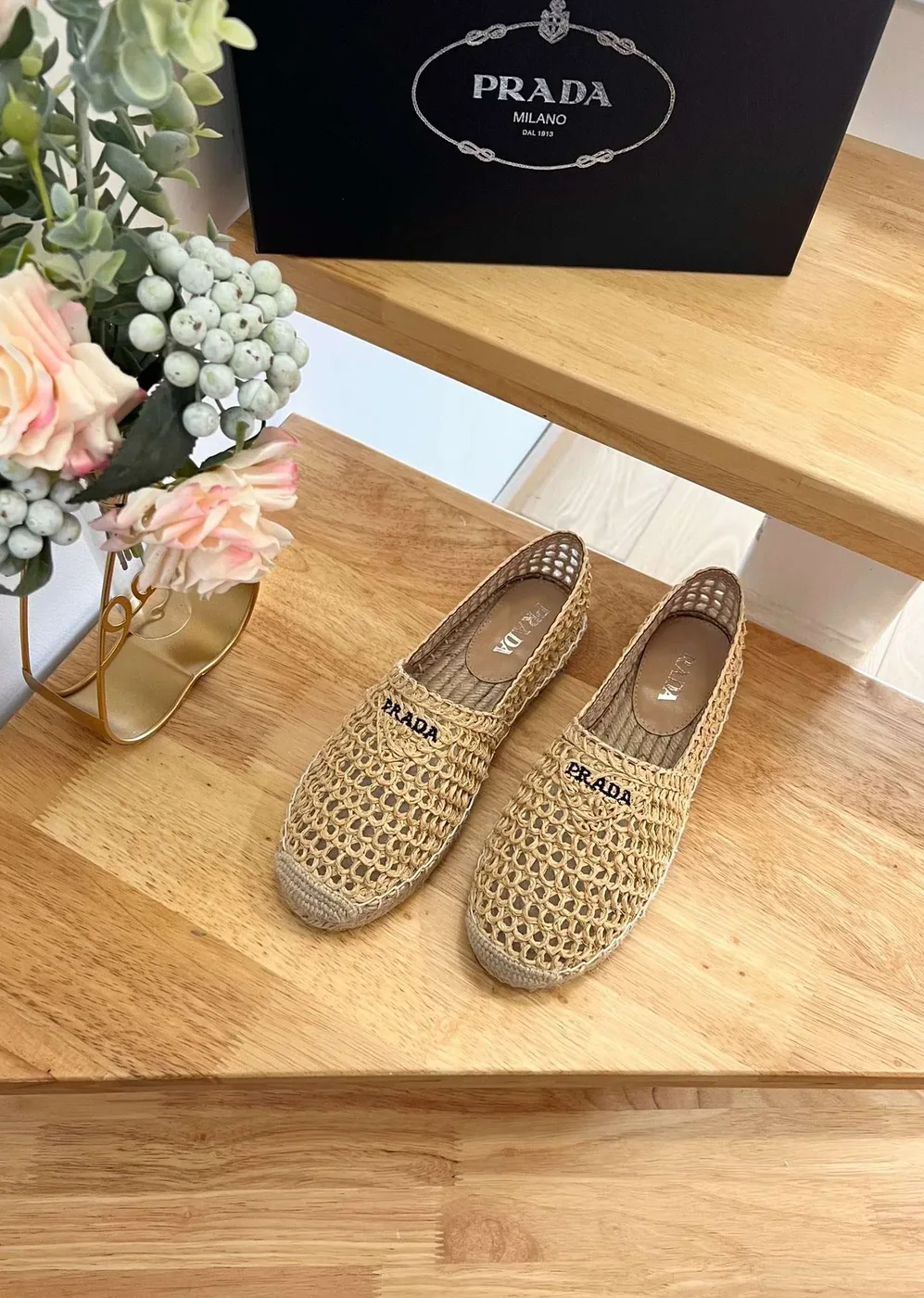 Prada Crochet Espadrilles Beige 1S055N_3LLQ_F0018_F_020