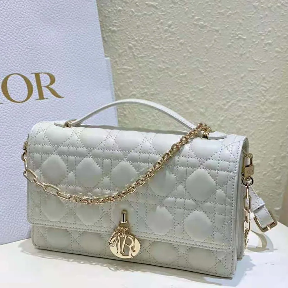 Dior Miss Dior Top Handle Bag Latte Cannage Lambskin for Women Dior Miss Dior Top Handle Bag Latte Cannage Lambskin for Women