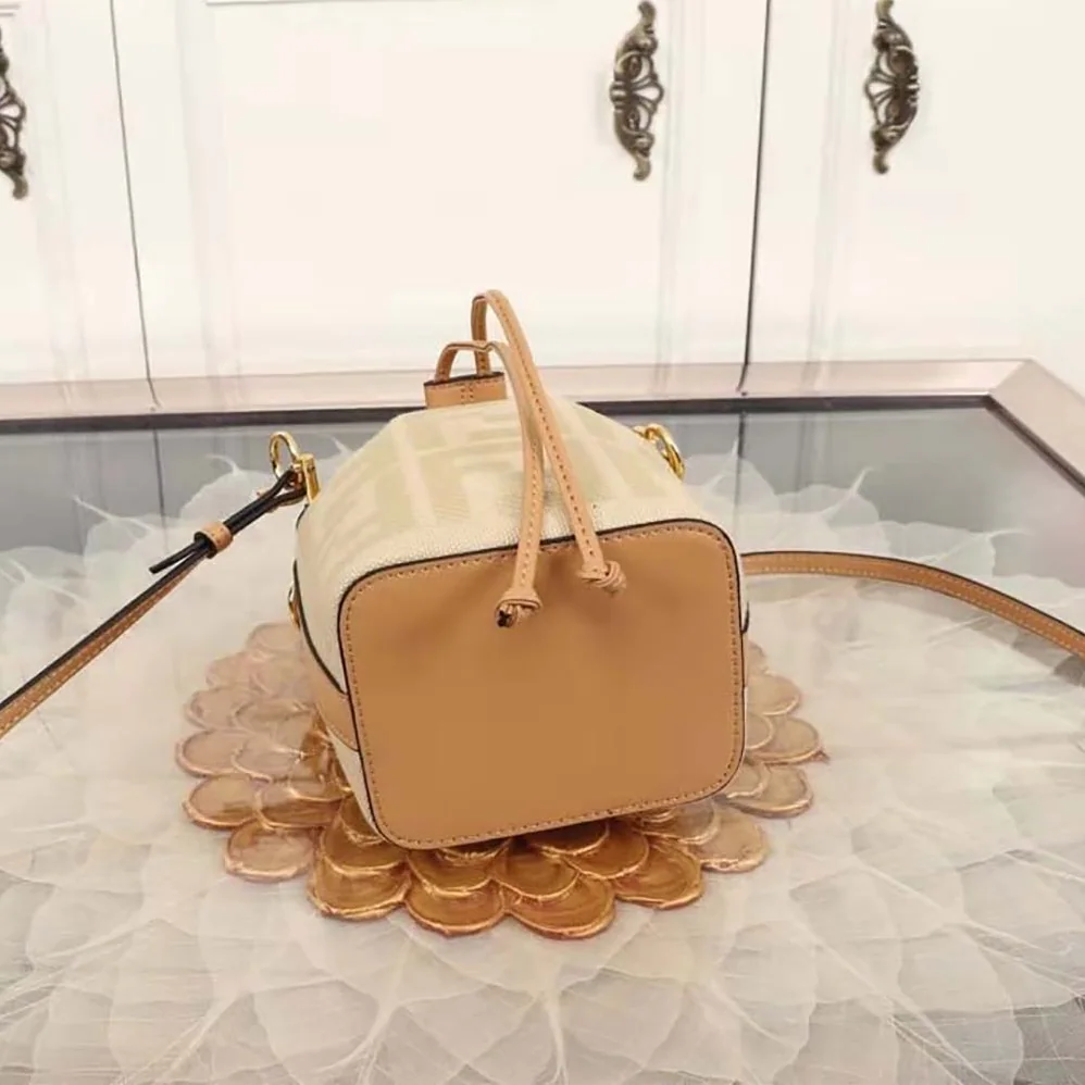 Fendi Mon Tresor Beige Raffia mini Bag in Calf Leather for Women Fendi Mon Tresor Beige Raffia mini Bag in Calf Leather for Women