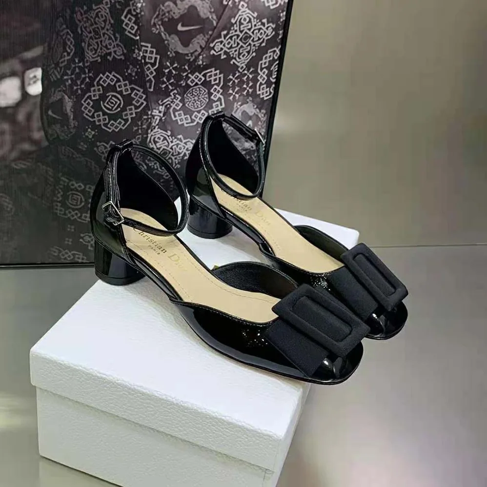 Dior Idylle Ballet Pump Black Patent Calfskin and Grosgrain for Women Dior Idylle Ballet Pump Black Patent Calfskin and Grosgrain for Women