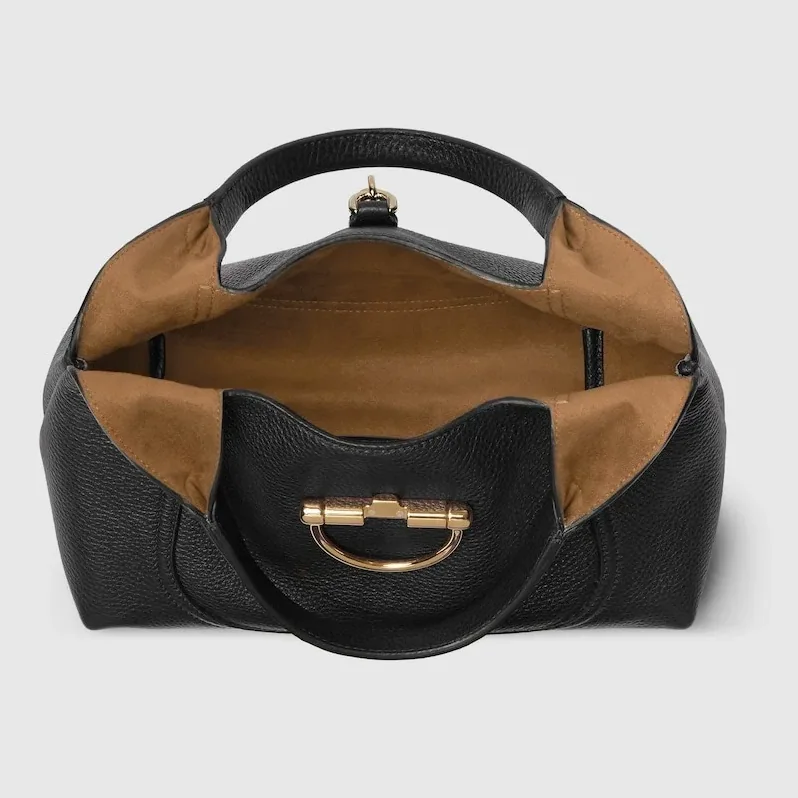 Gucci Softbit Medium Top Handle Bag Black / Gucci Softbit Medium Top Handle Bag Black /