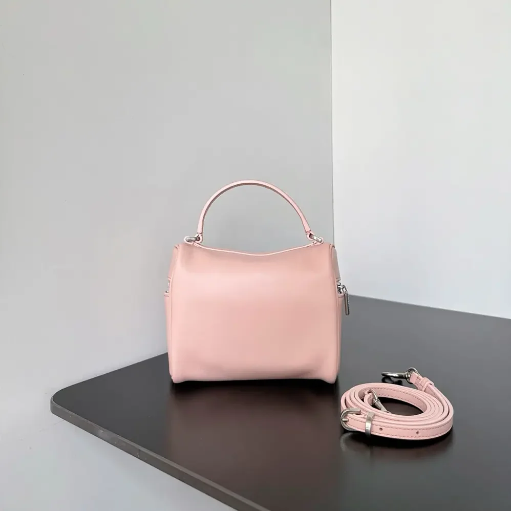 Balenciaga Rodeo Vanity In Suede Pink Smooth Calfskin for Women