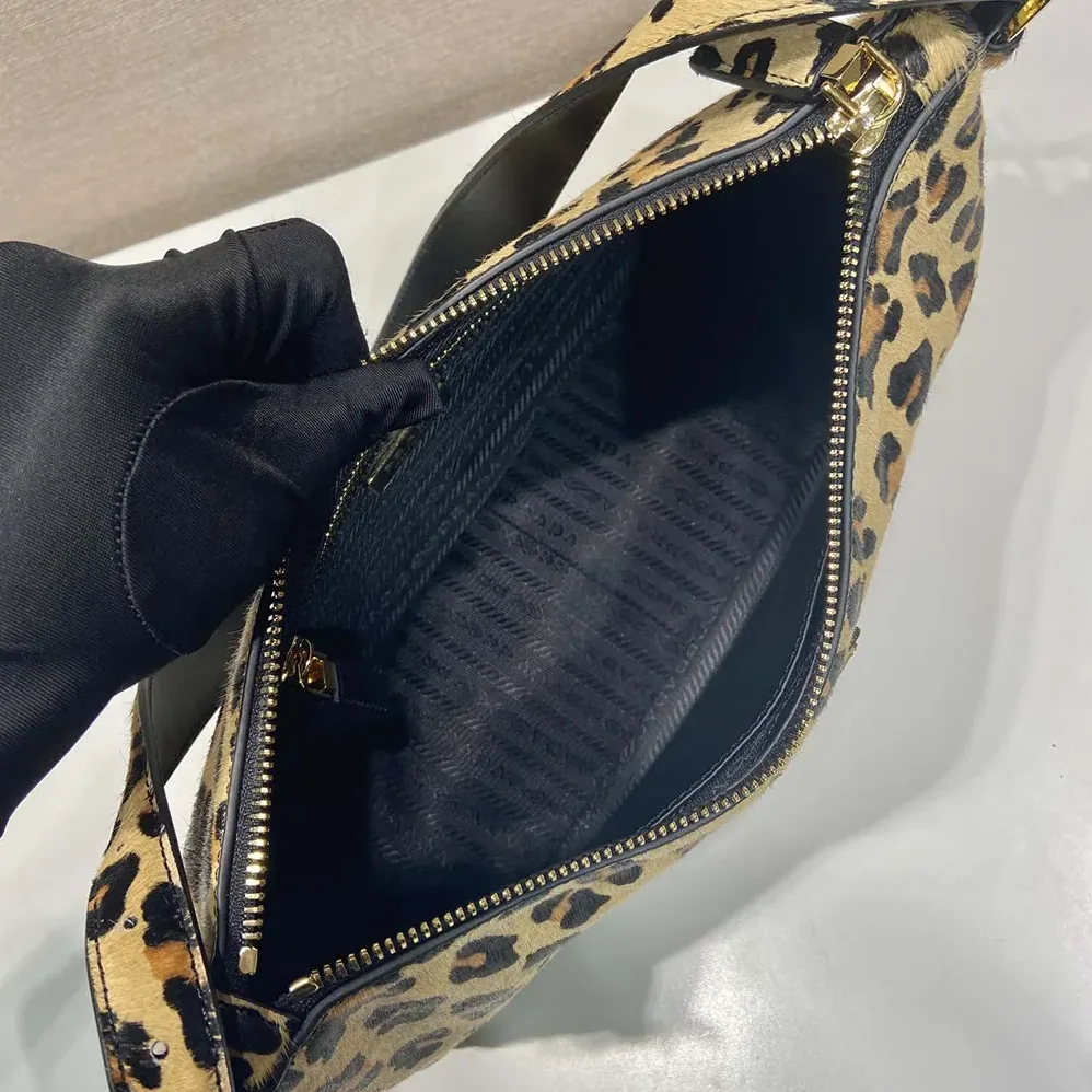 Prada Aimèe Medium Printed Leather Shoulder Bag for Women