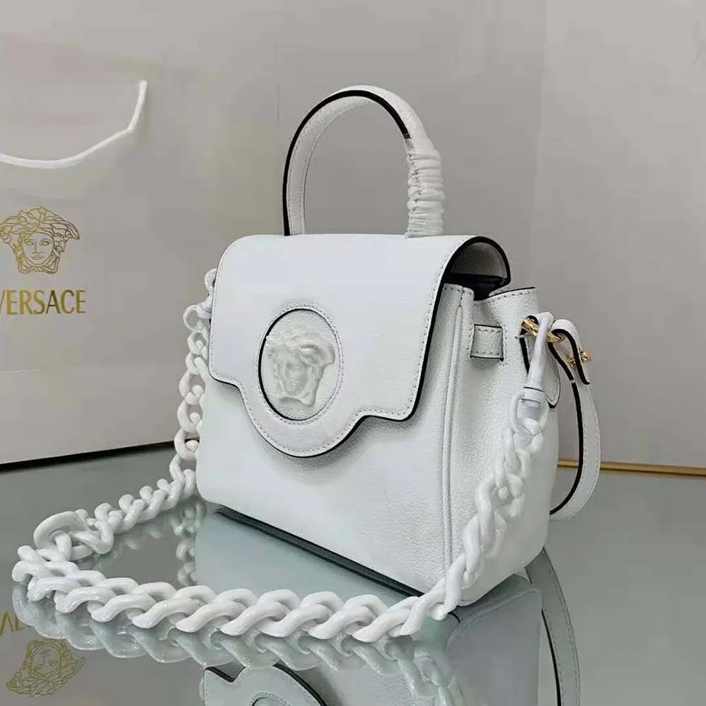 Versace La Medusa Small Handbag Crafted From Premium Leather for Women Versace La Medusa Small Handbag Crafted From Premium Leather for Women