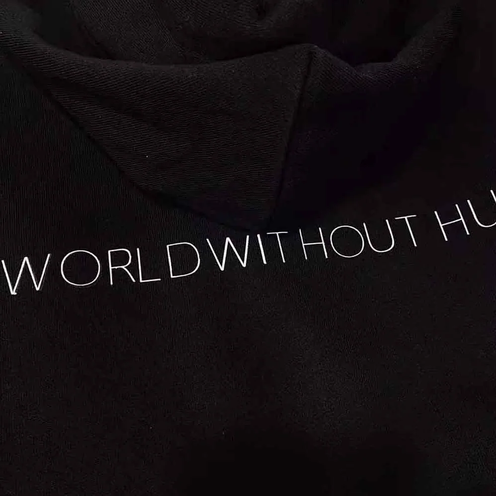 Balenciaga WFP Hoodie Medium Fit in Black and White Medium Fleece for Men Balenciaga WFP Hoodie Medium Fit in Black and White Medium Fleece for Men