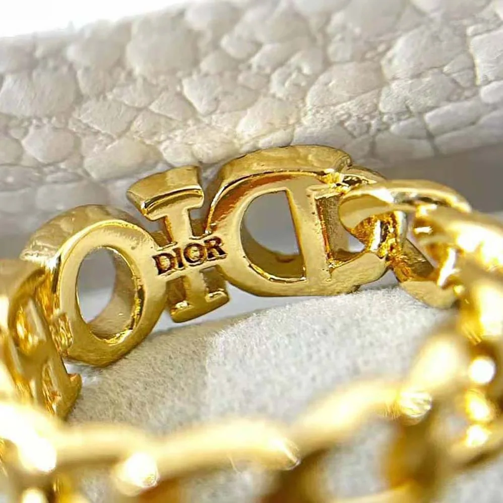 Dior Dio(r)evolution Ring Gold-Finish Metal and White Crystals for Women