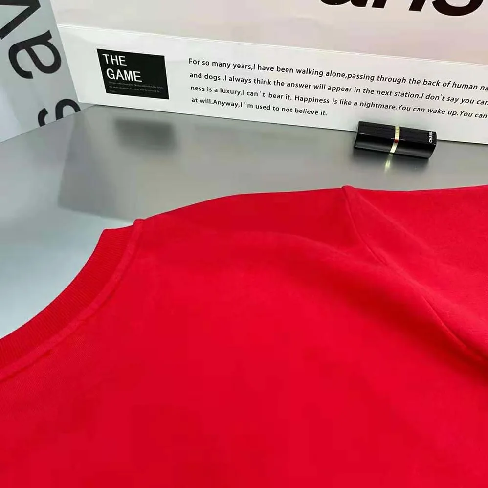 Celine Cropped Celine T-shirt in Cotton Fleece for Women in Red Celine Cropped Celine T-shirt in Cotton Fleece for Women in Red