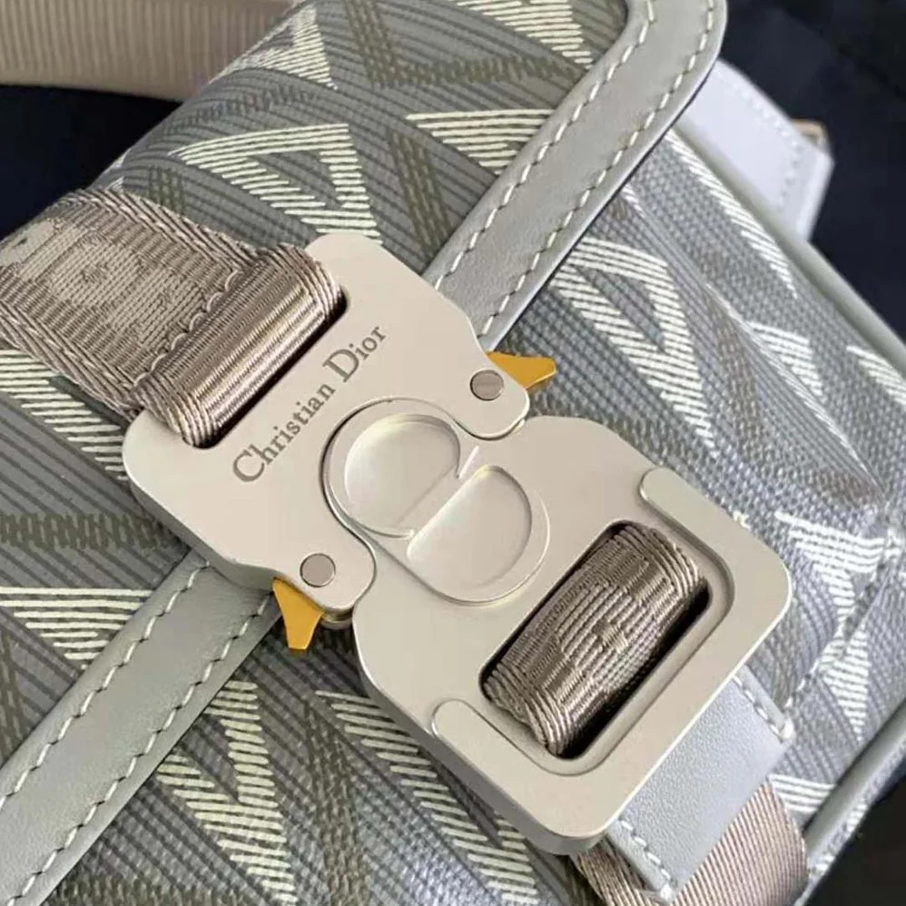 Dior Mini Dior Hit the Road Bag Dior Gray CD Diamond Canvas for Men Dior Mini Dior Hit the Road Bag Dior Gray CD Diamond Canvas for Men