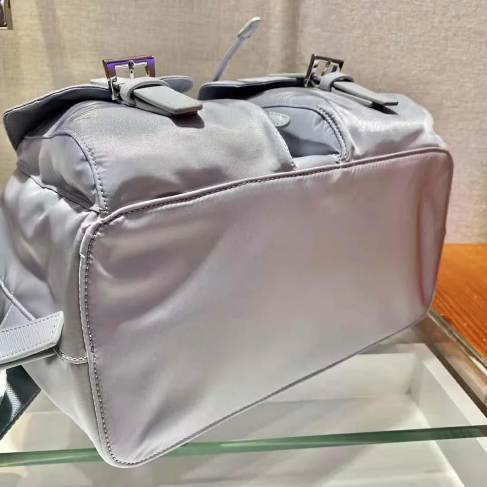Prada Re-Nylon Medium Backpack for Women in Navy