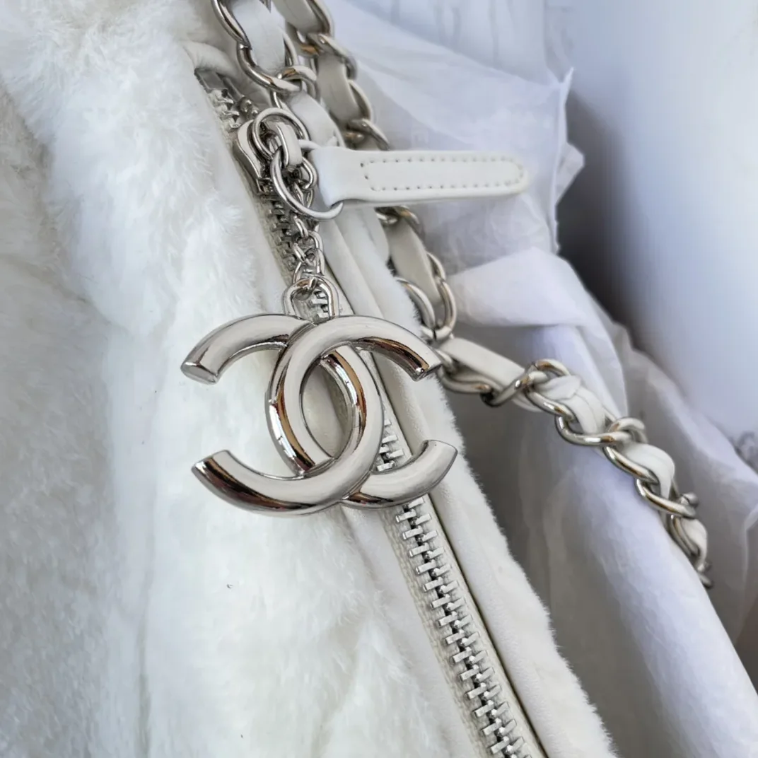 Chanel Large Backpack in White Silver Hardware Chanel Large Backpack in White Silver Hardware