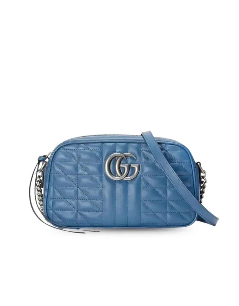 Gucci Marmont Matelasse Shoulder Bag Blue Gucci Marmont Matelasse Shoulder Bag Blue