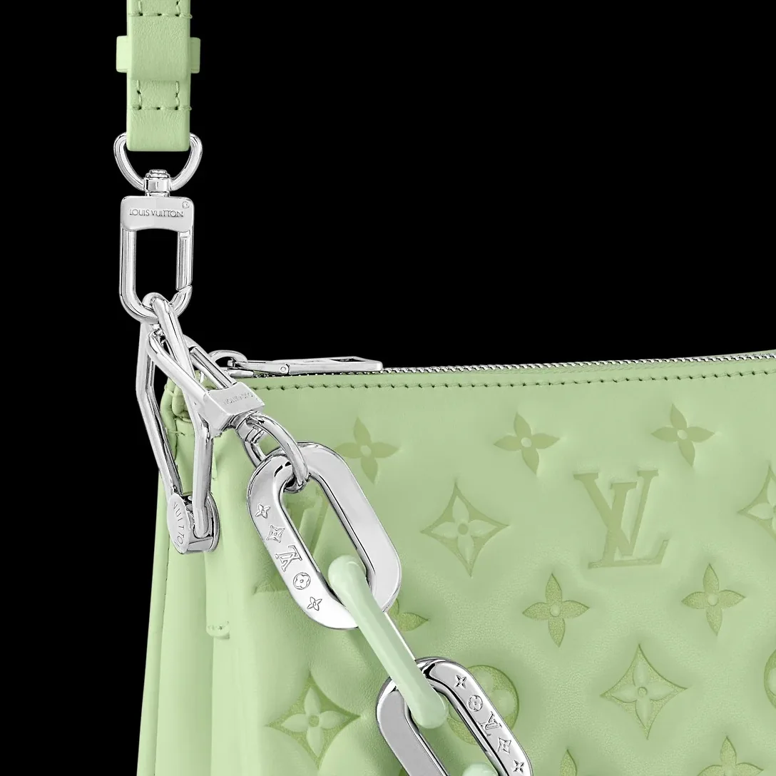 Louis Vuitton Coussin BB Shoulder Bag in Green Silver Hardware Louis Vuitton Coussin BB Shoulder Bag in Green Silver Hardware