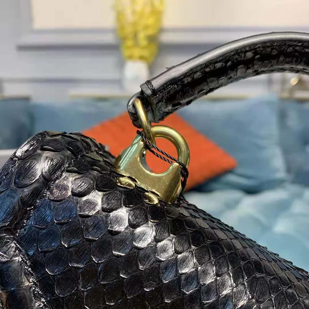 Dolce Gabbana D&G Small Devotion Bag in Python Skin for Women Dolce Gabbana D&G Small Devotion Bag in Python Skin for Women