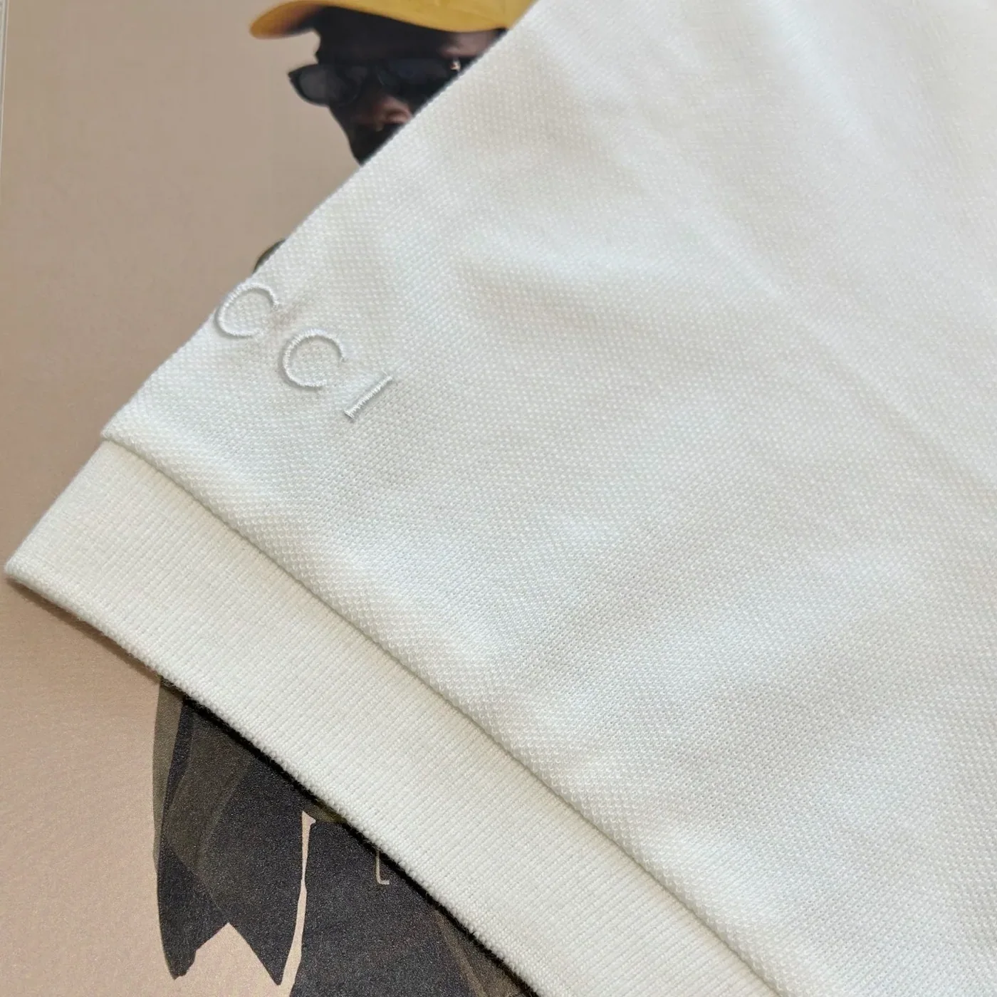 Gucci Web Stripe Pique Polo Shirt White Gucci Web Stripe Pique Polo Shirt White