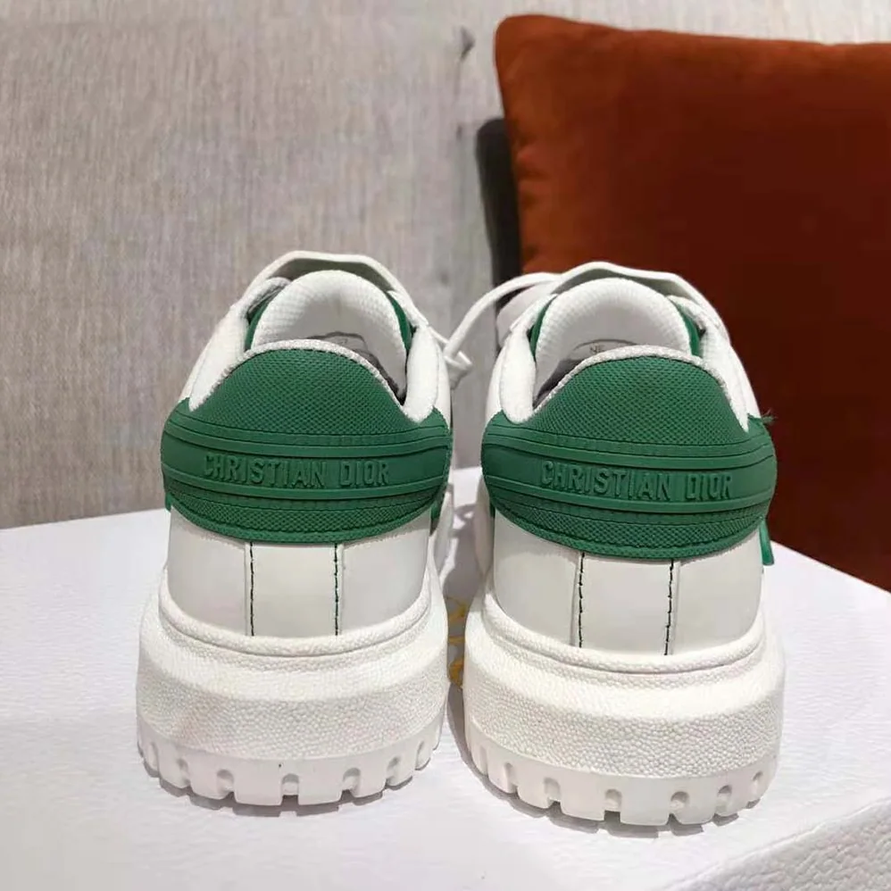 Dior Dior-id Sneaker White and Green Calfskin and Rubber for Women