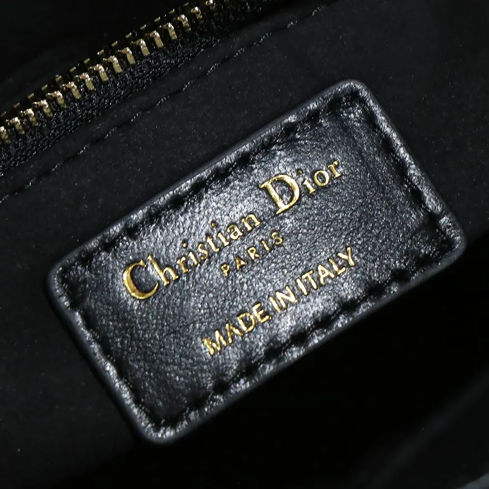 Dior Small Lady Dior My ABCDior Bag Black Cannage Lambskin for Women